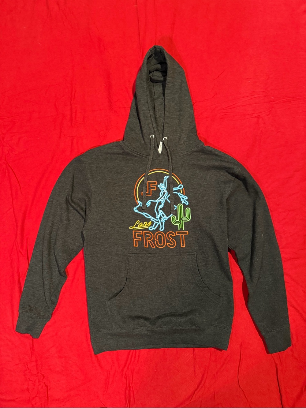 Lane Frost Graphic Pullover Hoodie - Charcoal